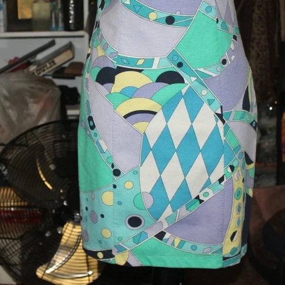 Vintage Very Pucci-Esque Laundry By Shelli Segal Shift Dress Sz 6 S/M - Picture 6 of 10